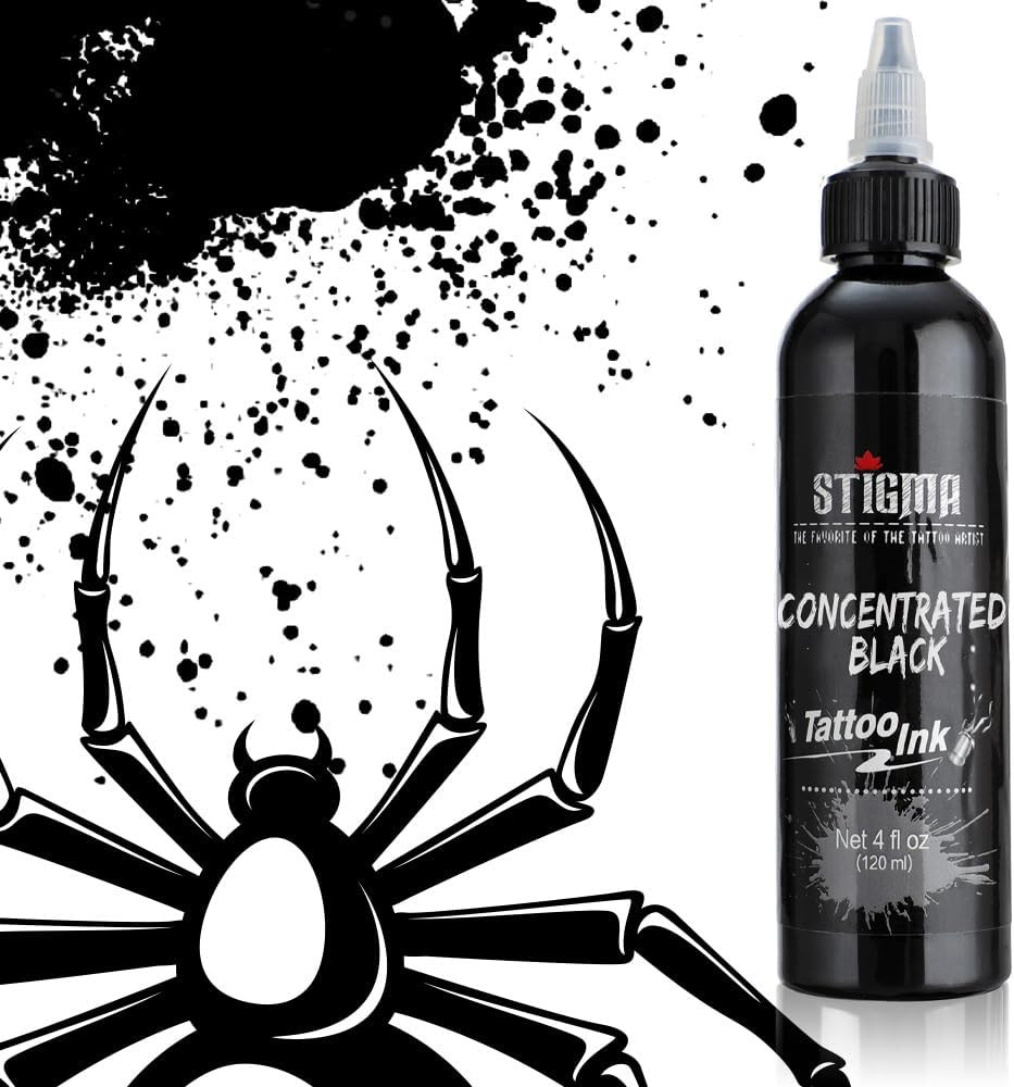 STIGMA Tattoo Ink Black 4 OZ 120Ml Lining, USA Standard Tattoo Pigment Concentra