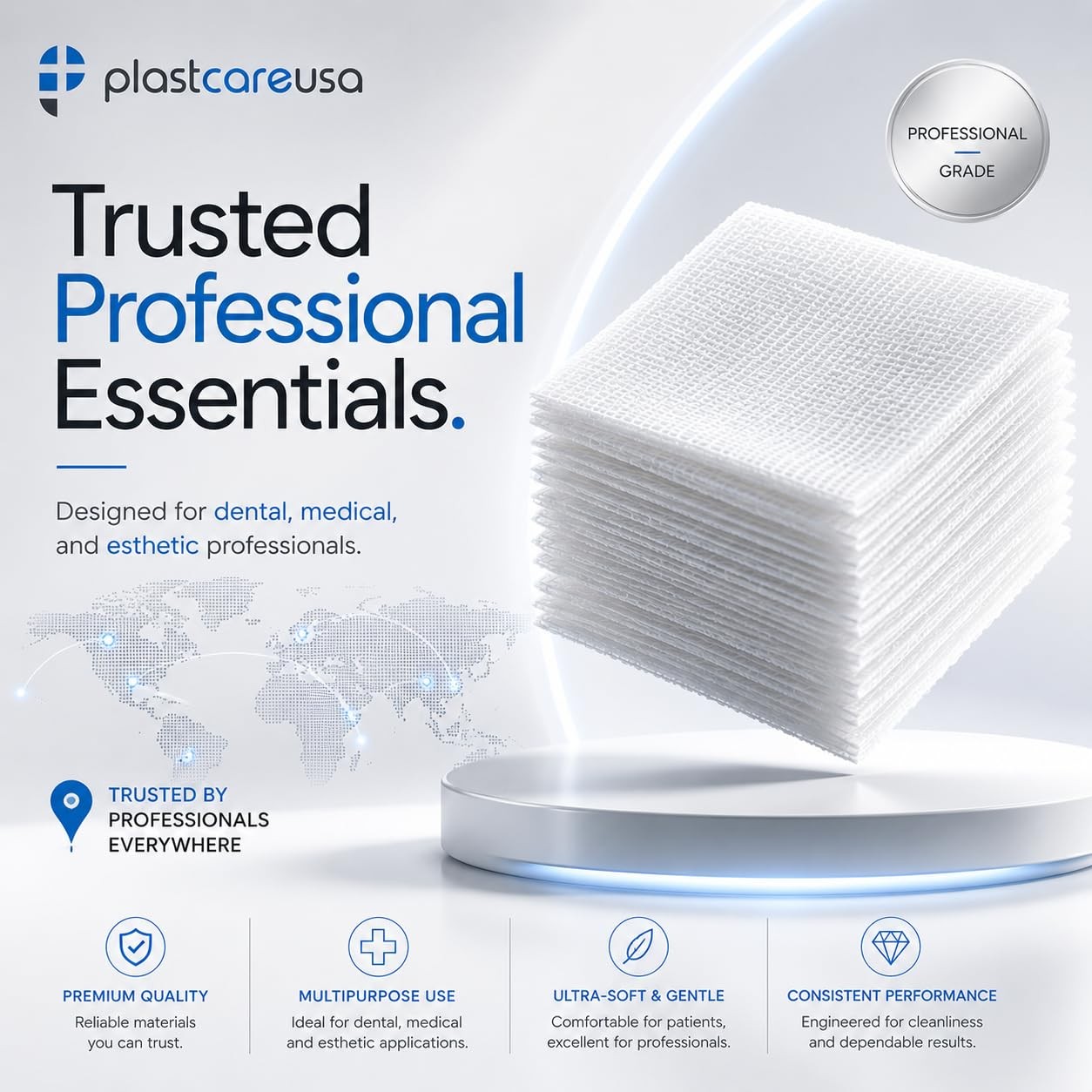 2000 Count 4×4 Gauze Pads – Soft 4-Ply Non Woven Gauze Sponges – Non Sterile …