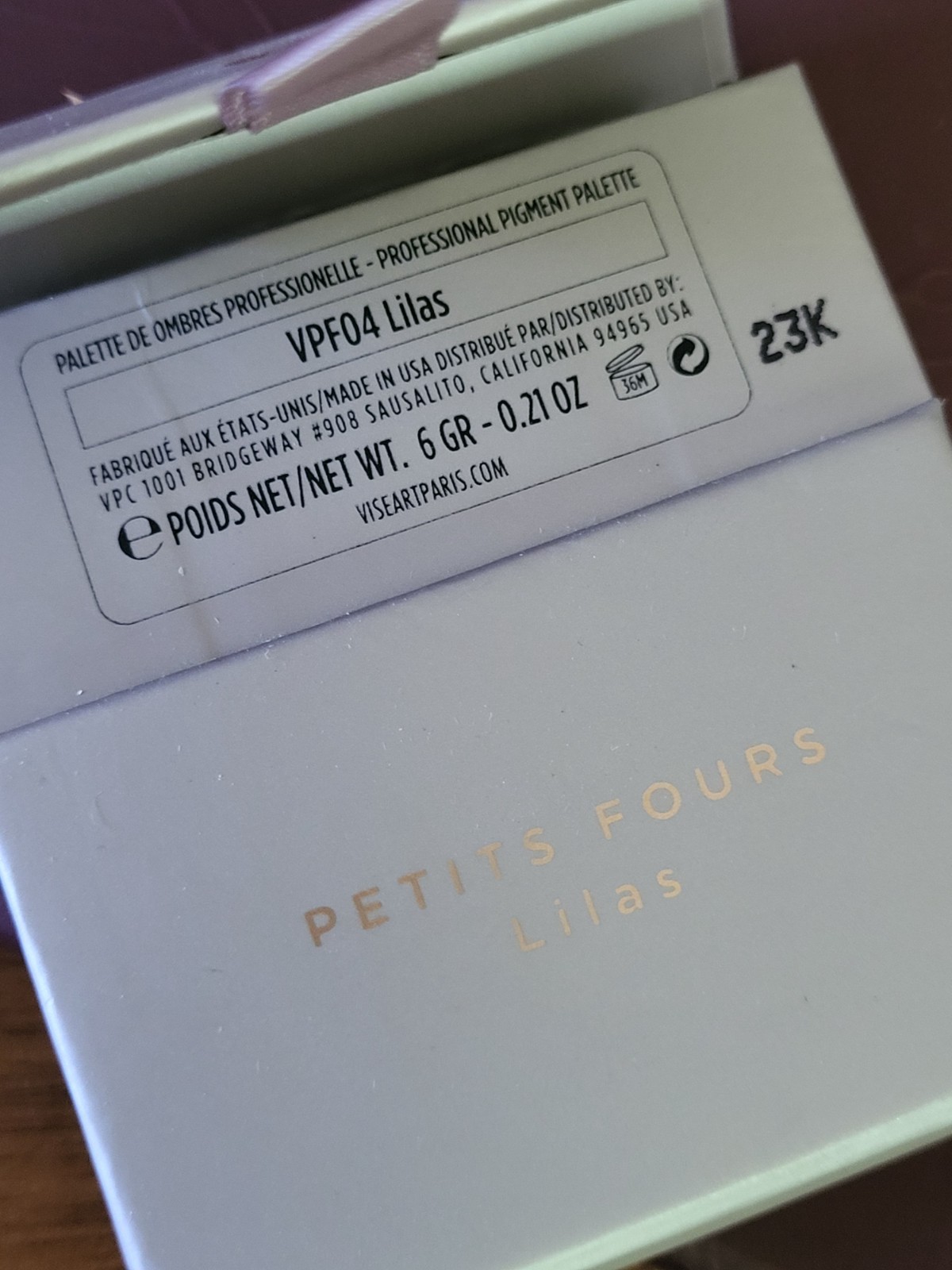 VISEART lot of 2 – Petits Fours Lilas / Violette Vespertine