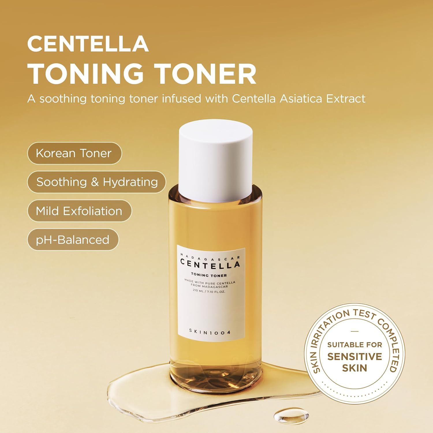 Centella Toning Toner 7.10 Fl.Oz, 210Ml, Korean Face Toner with Madagascar Cente