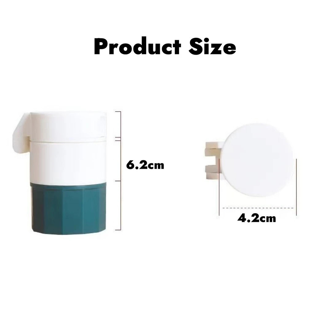 Pill Crusher Cutter and Grinder Combo with Drinking Cup Storage by easycare