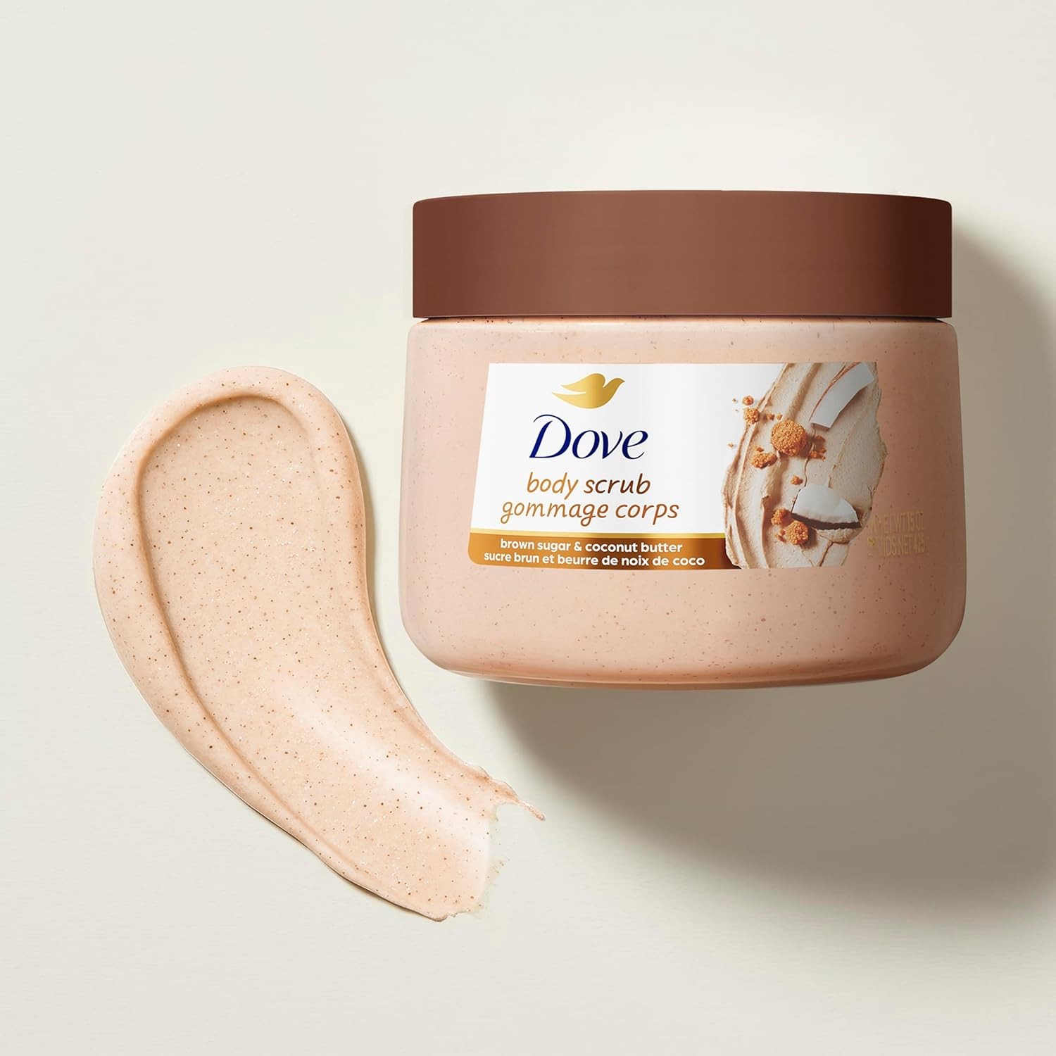 Dove Brown Sugar Coconut Butter Body Scrub 15oz Exfoliating