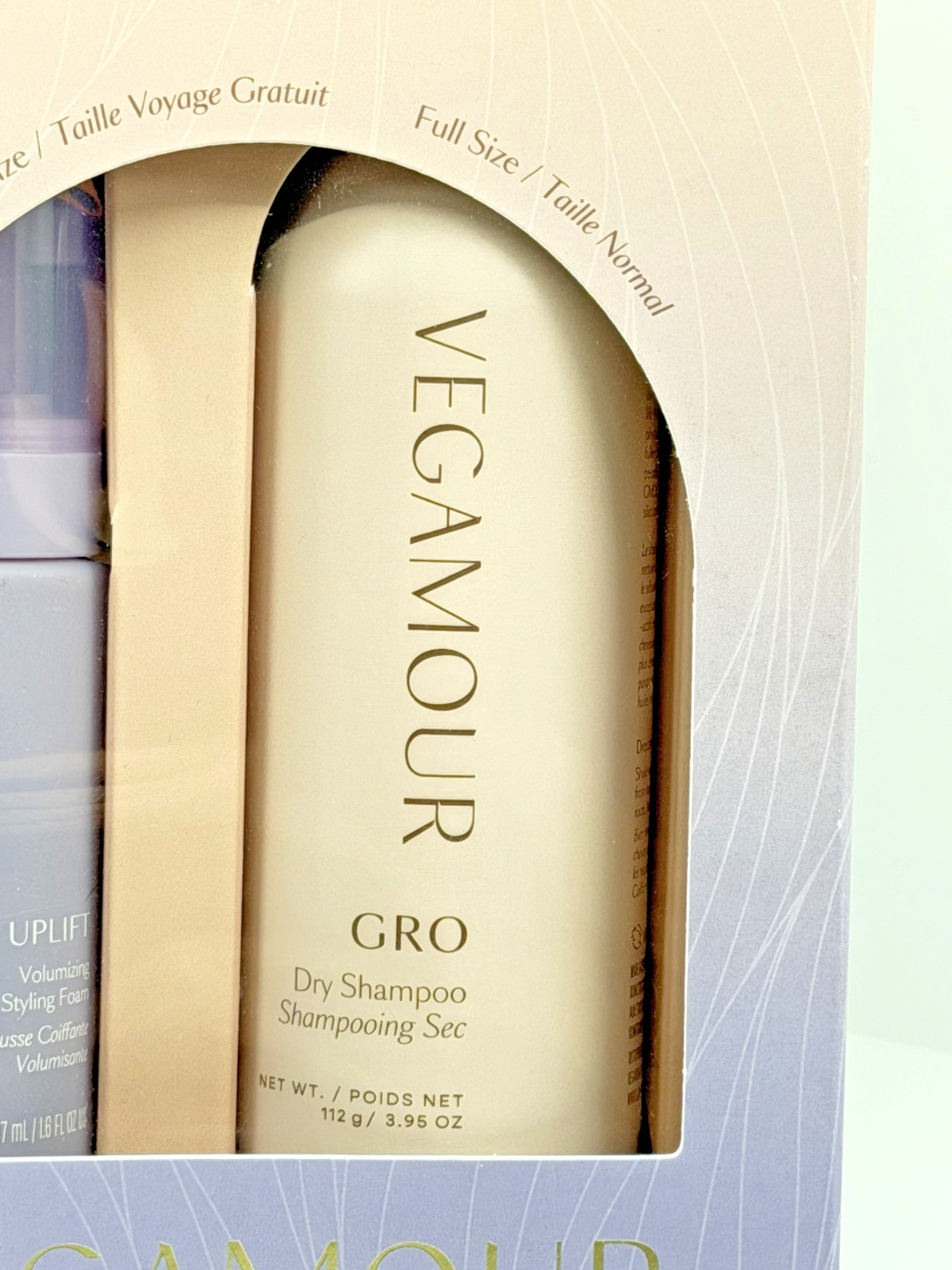 VEGAMOUR UPLIFT Refresh Kit GRO Dry Shampoo 3.95oz & Styling Foam 1.6oz Hair Set