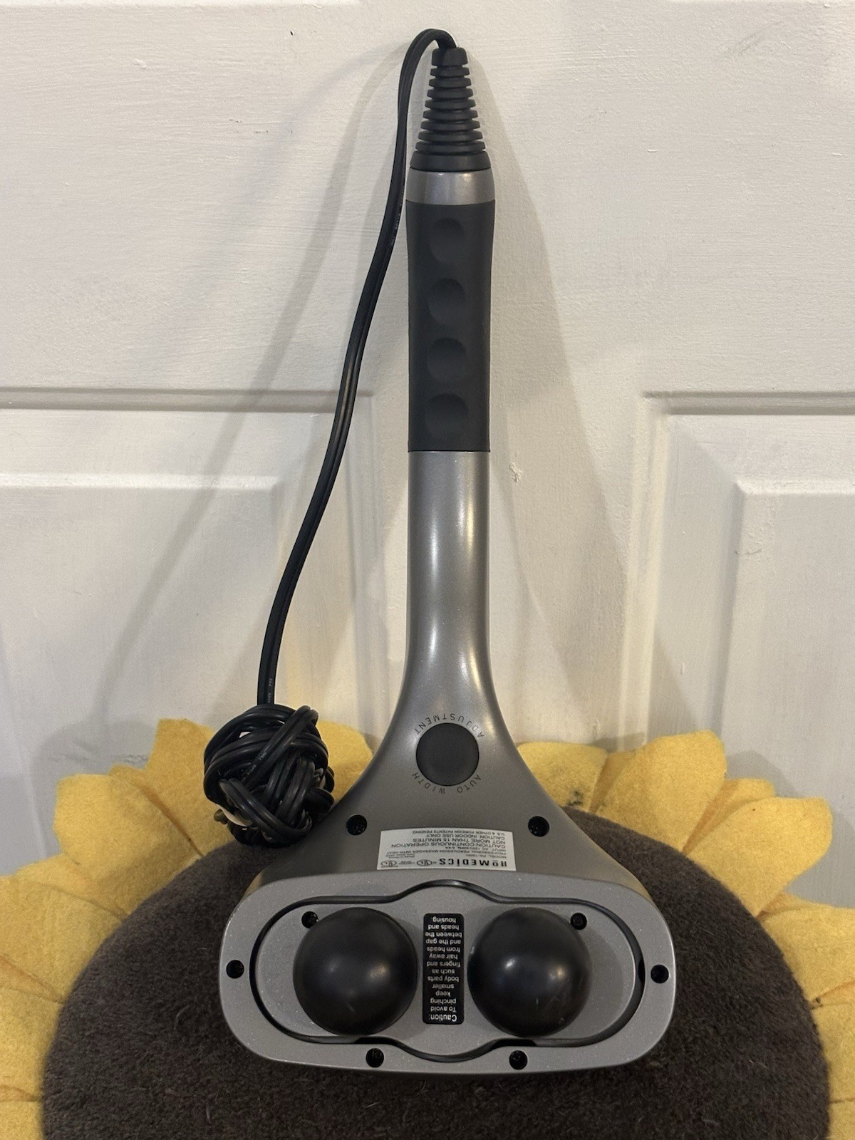 HoMedics PA-100H Handheld Percussion Massager w/ Heat, Corded 120V, Gray