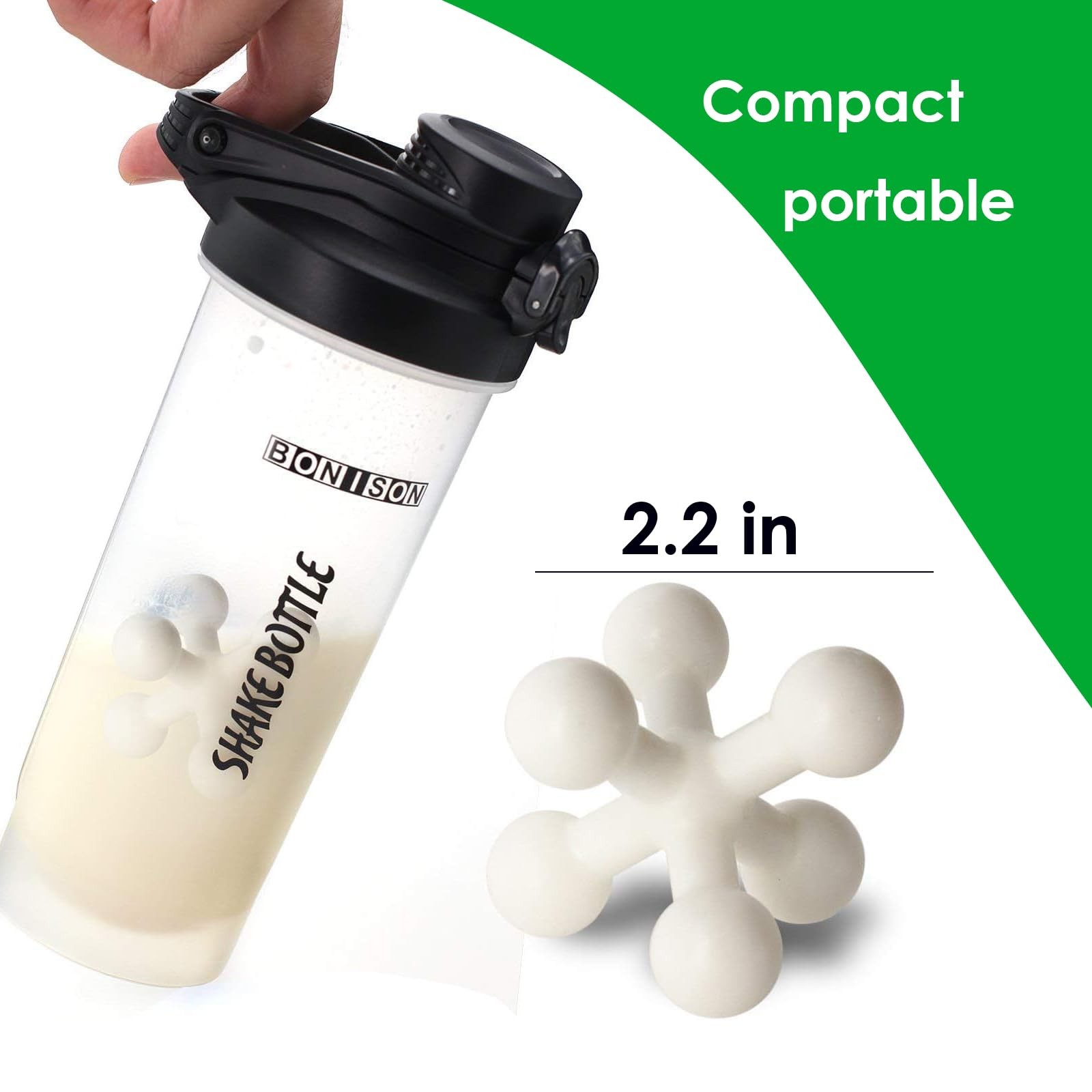 Hydro2Go Shaker Ball 5-Pack, BPA-Free Food Grade Plastic Replacement Mixing Ball