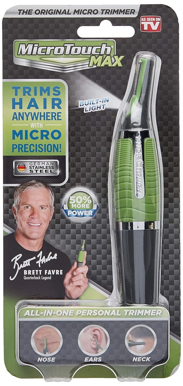 MAX Green Trimmer: Battery-Powered, Painless Hair Removal with Built-in Light
