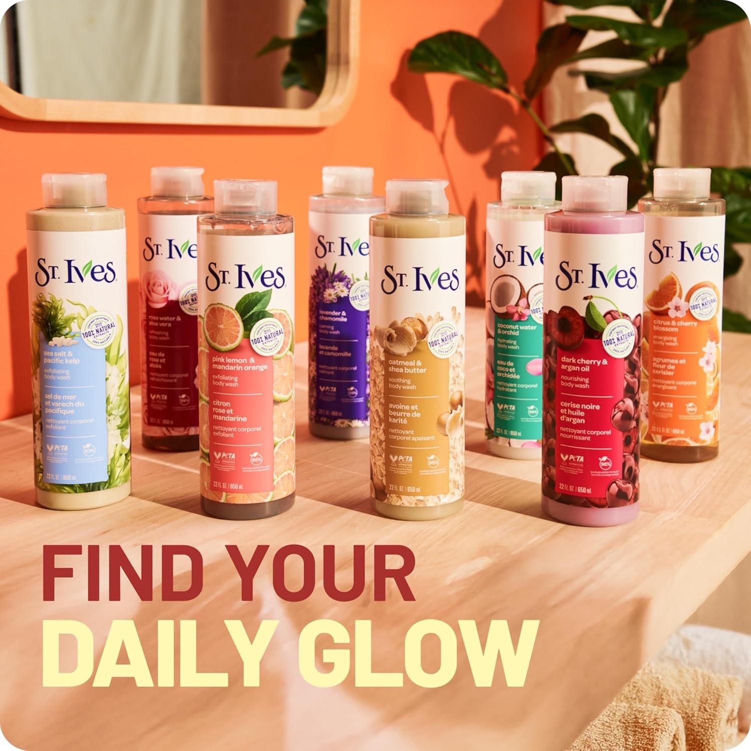 St. Ives Body Wash Pink Lemon and Mandarin 22 Fl Oz (Pack of 1), No Color
