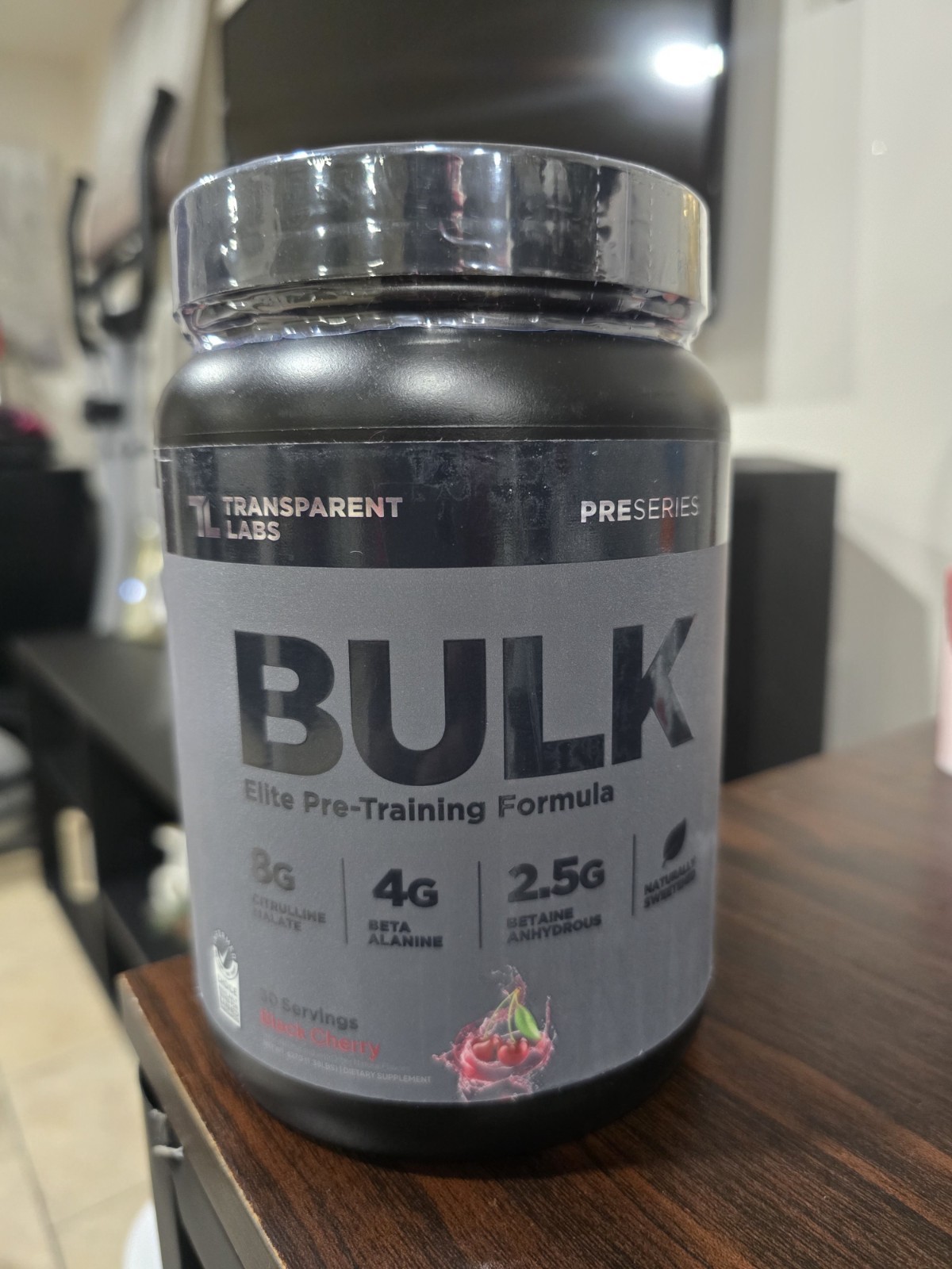 Transparent Labs Bulk Black Pre Workout Sugar Free Preworkout Black Cherry..