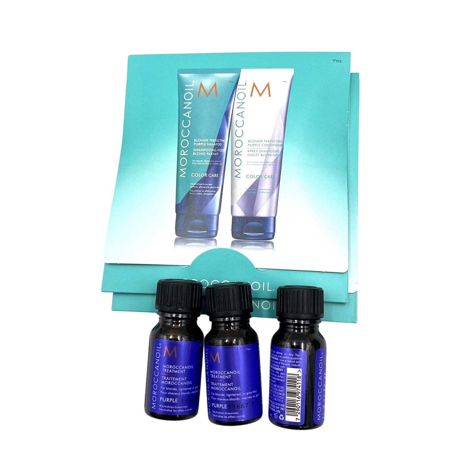 Moroccanoil Treatment Purple Oil 0.34 fl.oz & Shampoo & Conditioner 0.35 fl.oz-3