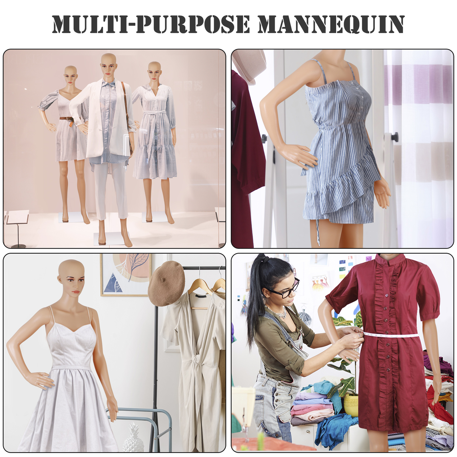 Female Mannequin Manikin Dress Form 69″ Adjustable Mannequin Full Body with Base