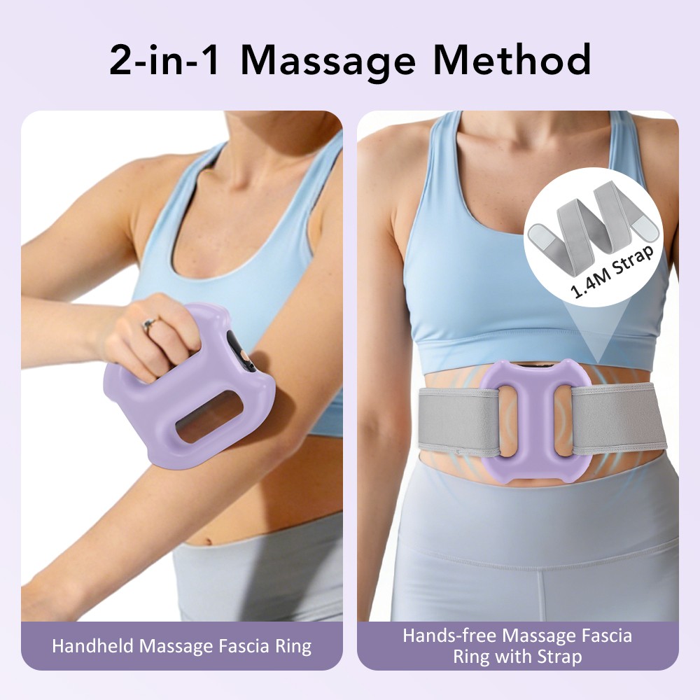 Full-Body Fascia Dual Ring Fascia Massage Ring w/Belt For Fat Burning & Shaping