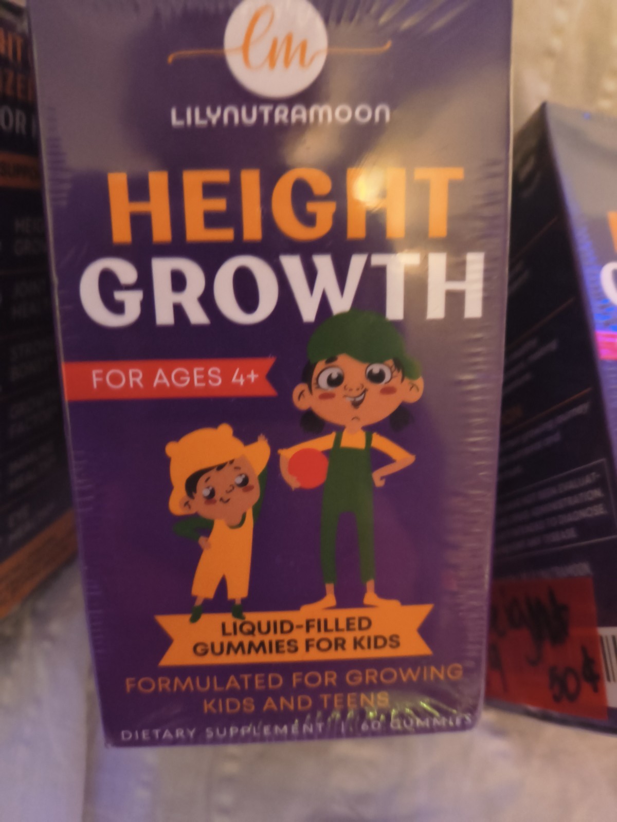 LilyNutraMoon Height Gummies – 60 count – Ages 4+ – 10/2027