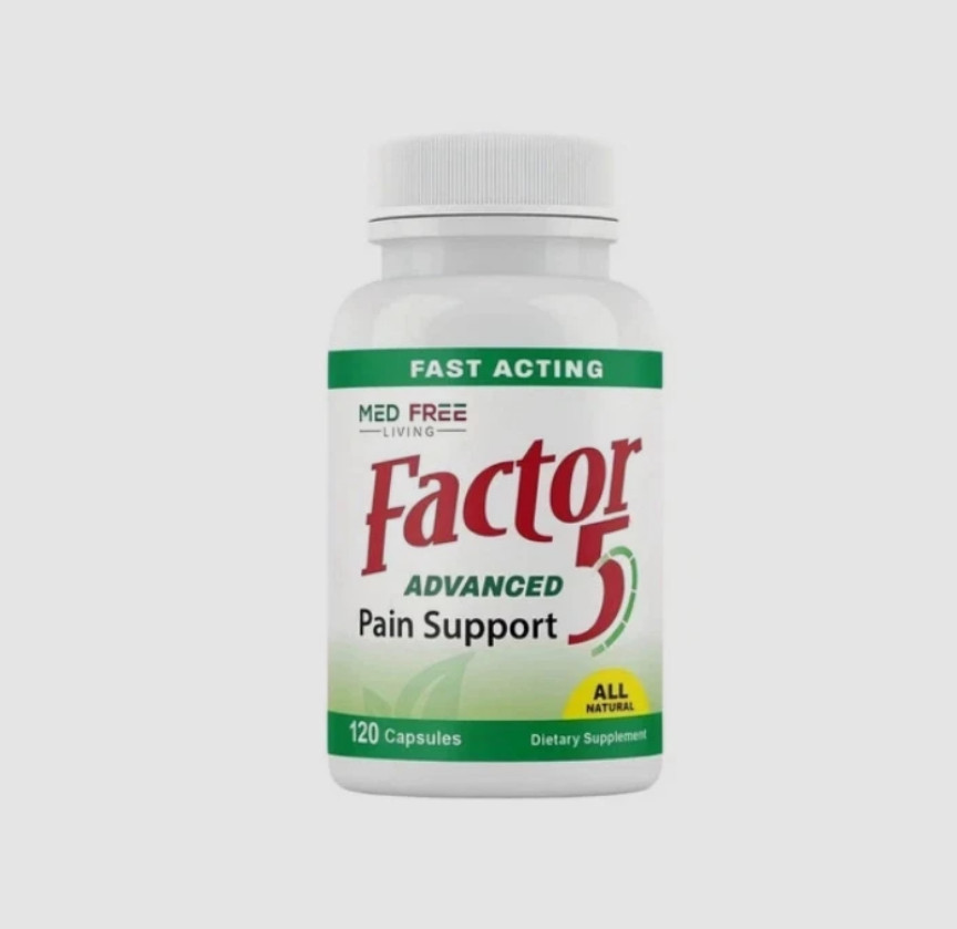 1-5pack Med Free Living Factor 5 Natural Joint & Muscle Support Complex 120 Caps