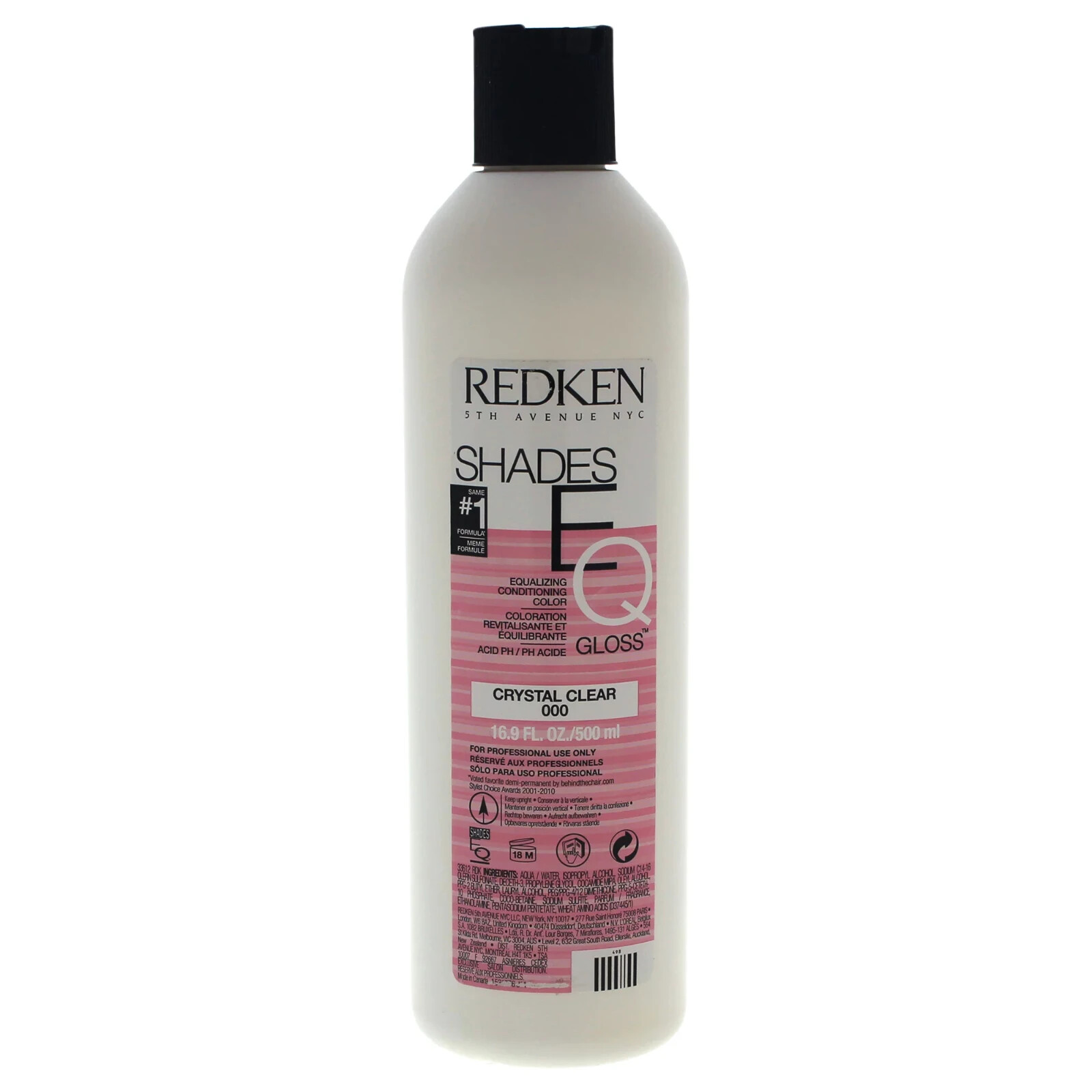 Redken Shades EQ Gloss Conditioning Color – Crystal Clear 000, 16.9 oz