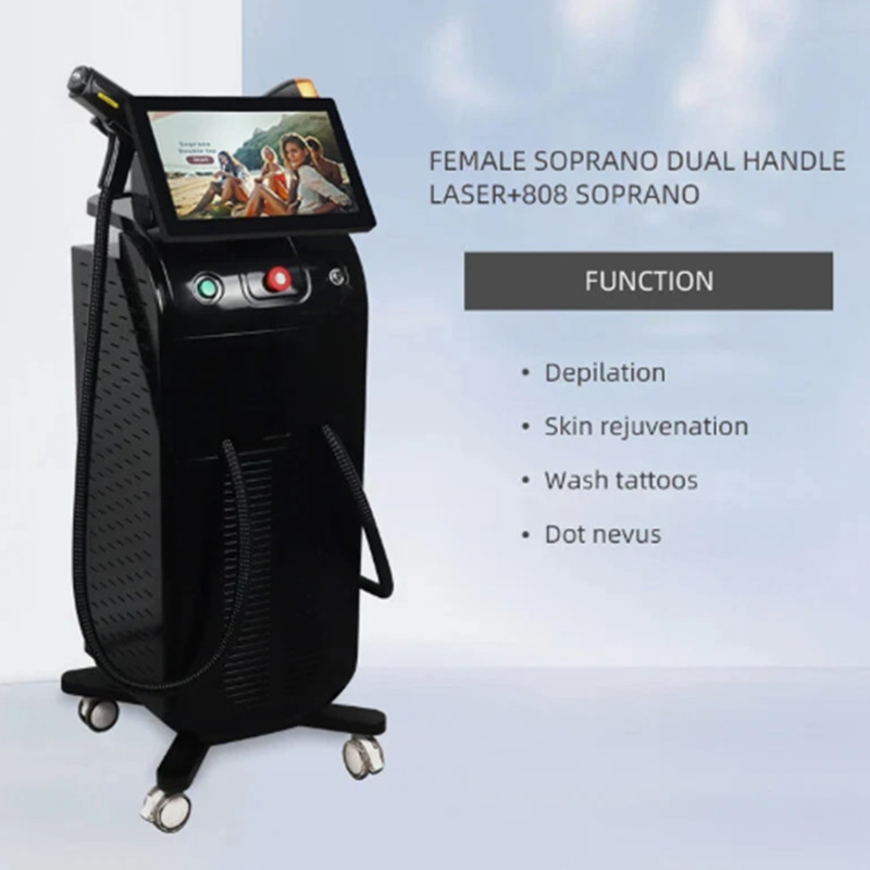 Professional Laser Tattoo Removal 2in1 Titanium Diode Laser Hair Removal Machine