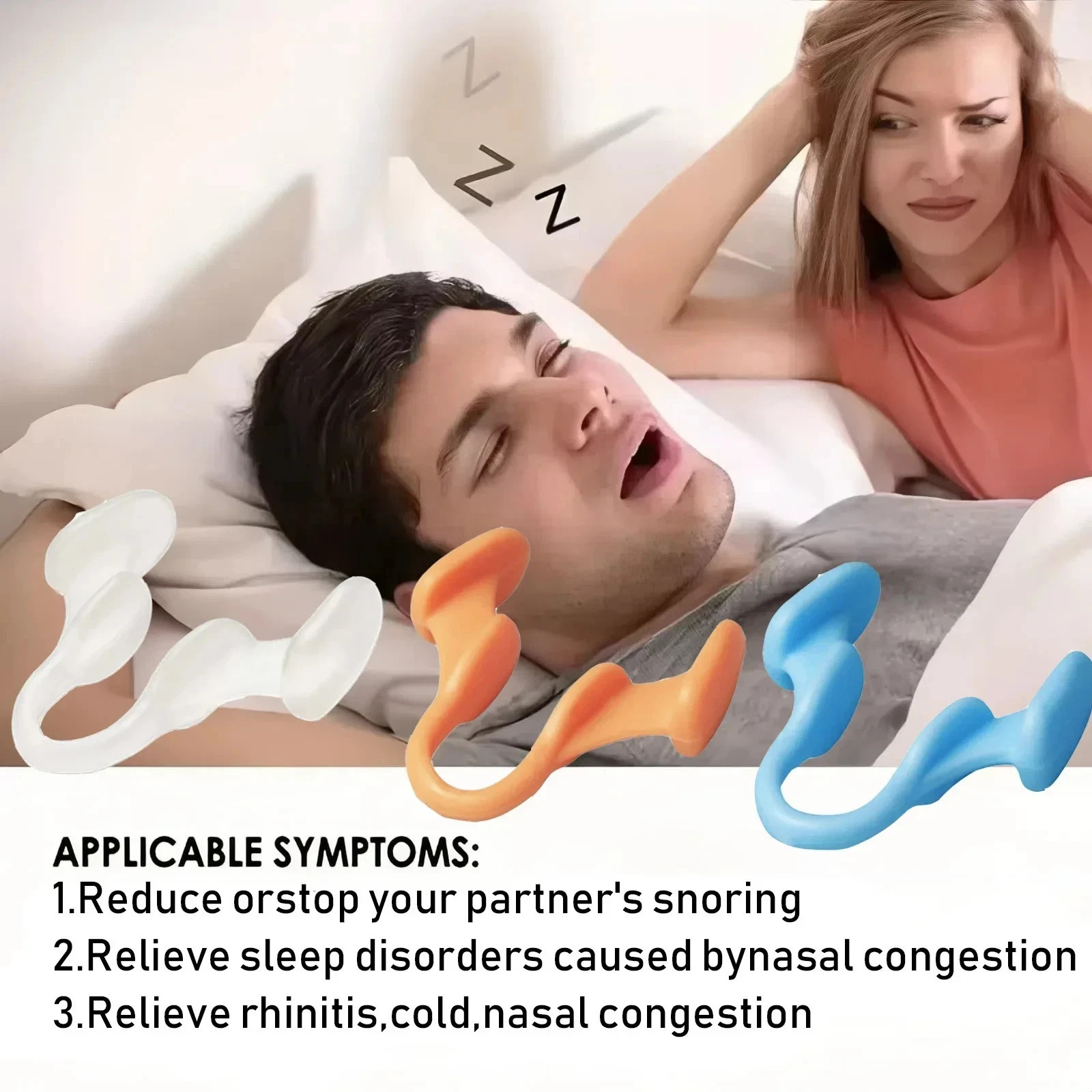 2/6pc Anti Snore Nose Clips – Nasal Dilator for Snoring Improve Sleep Quality