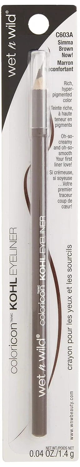 wet n wild Color Icon Kohl Eyeliner Pencil, Rich Hyper-Pigmented Color, Smooth C
