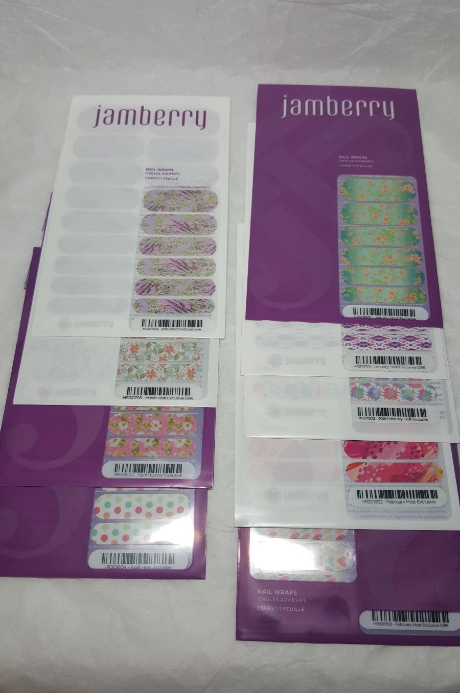 Jamberry Nail Wraps HOST EXCLUSIVE DESIGNS Buyer Choice Full Sheets New Package