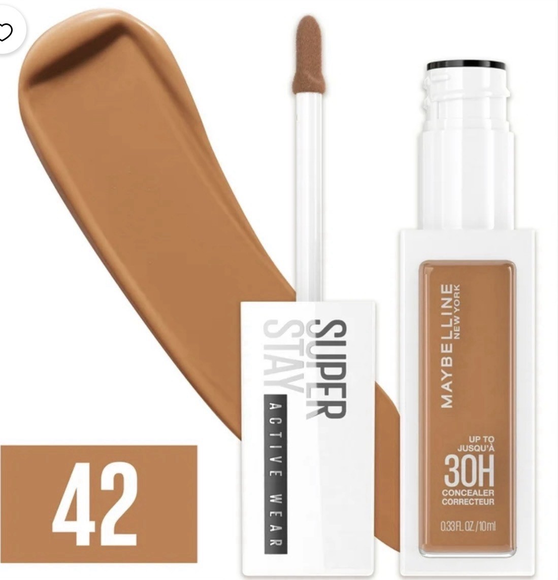 Maybelline New York Super Stay Active Wear Concealer, Long Lasting, 0.33 fl oz