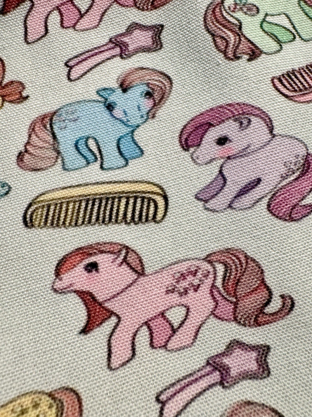 New Retro 80s Style My Little Pony Blue Makeup Tech Pencil Bag w/ Charm – 8.25”