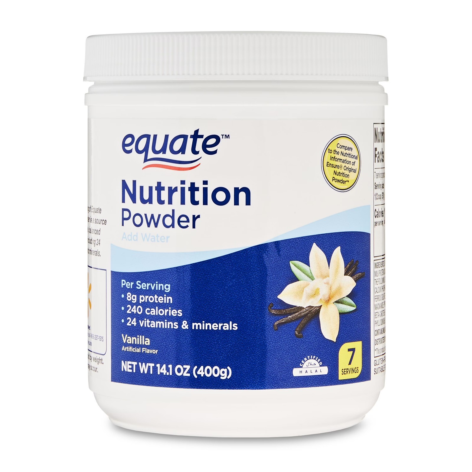 Equate Adult Nutrition Powder – Vanilla Flavor, 14.1 oz