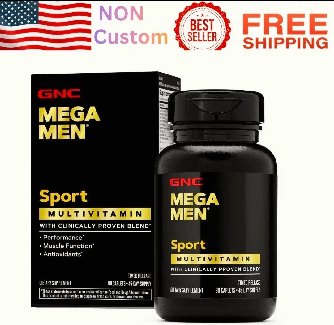 GNC Mega Men Sport Vitamin 180 Tablets Free Shipping