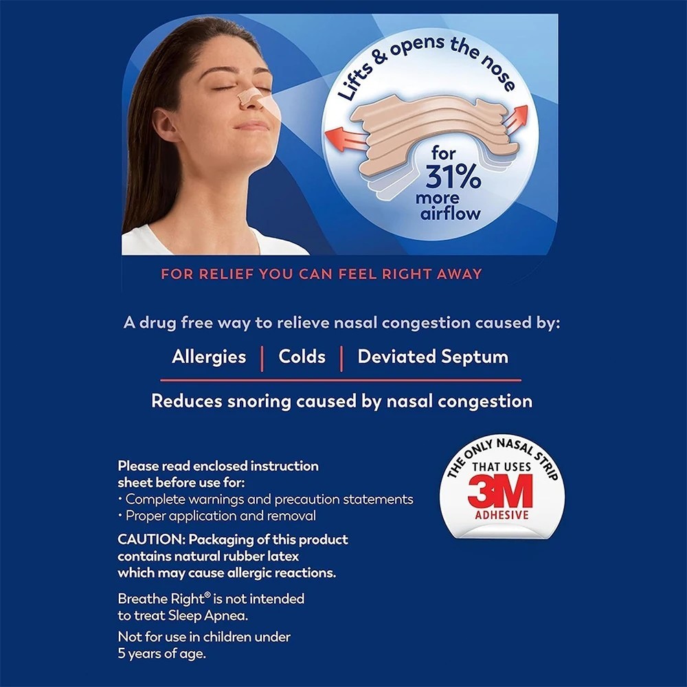 78 BREATHE RIGHT NASAL STRIPS, EXTRA STRENGTH TAN ( 3 x 26 CT Boxes ) EXP 2028