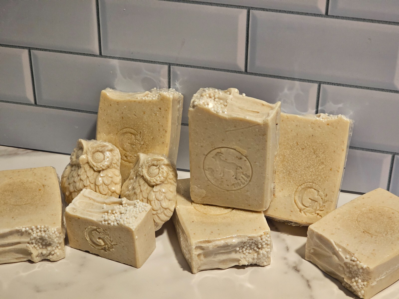Oatmeal Milk Honey Soap Bars w/Tallow, Goats Milk, and Colloidal Oats