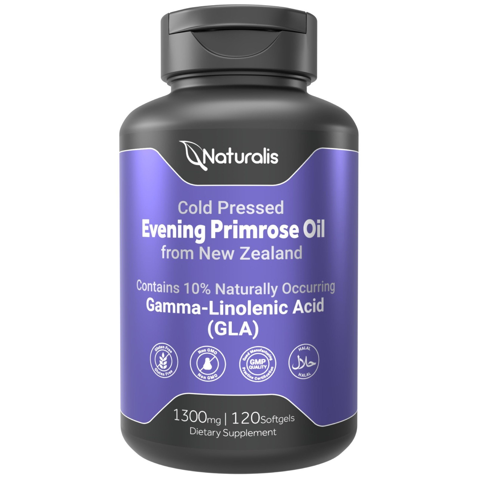 Evening Primrose Oil 1300mg – Non-GMO, Gluten Free, 120 Softgels, Natural Health