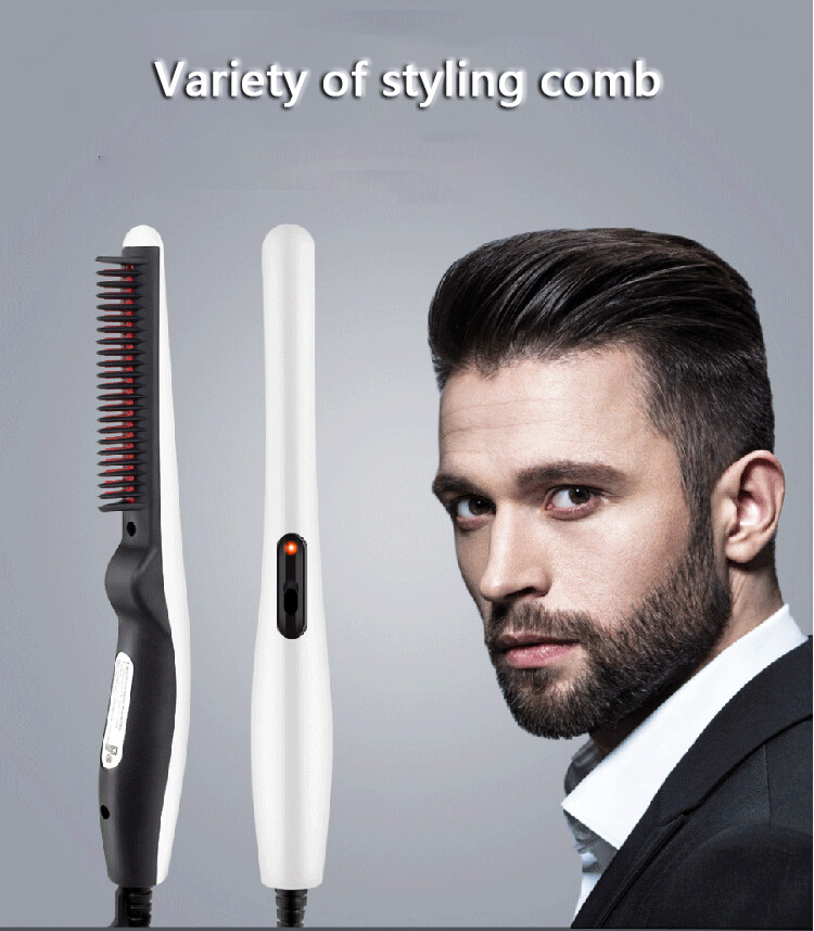 Beard Straightener Brush for Men Ceramic & Ionic Hair Anti-Scald Hot Comb Gift