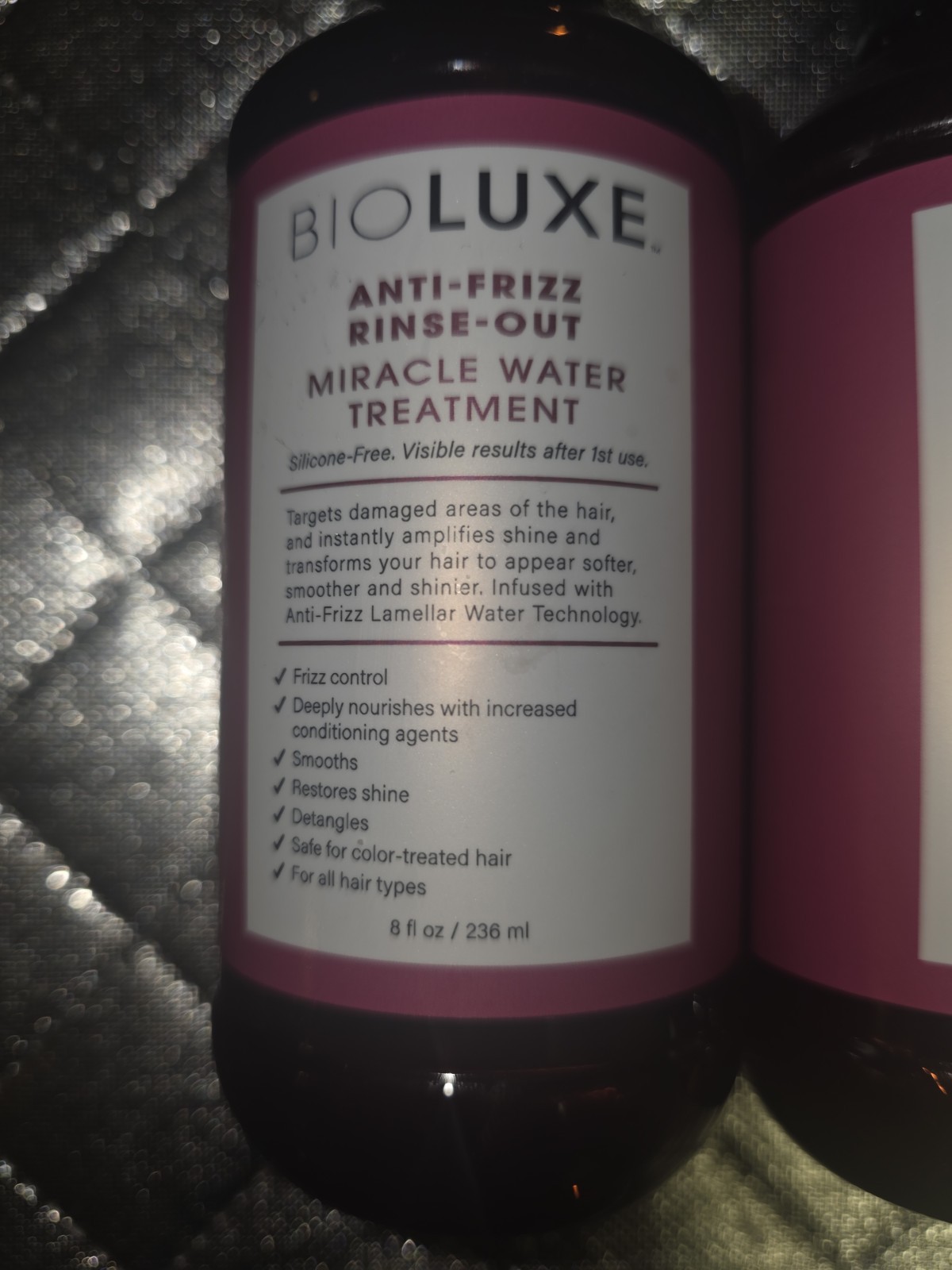 BioLuxe Anti-Frizz Rinse Out Miracle Water Treatment 8 Fl Oz Lot Of 2