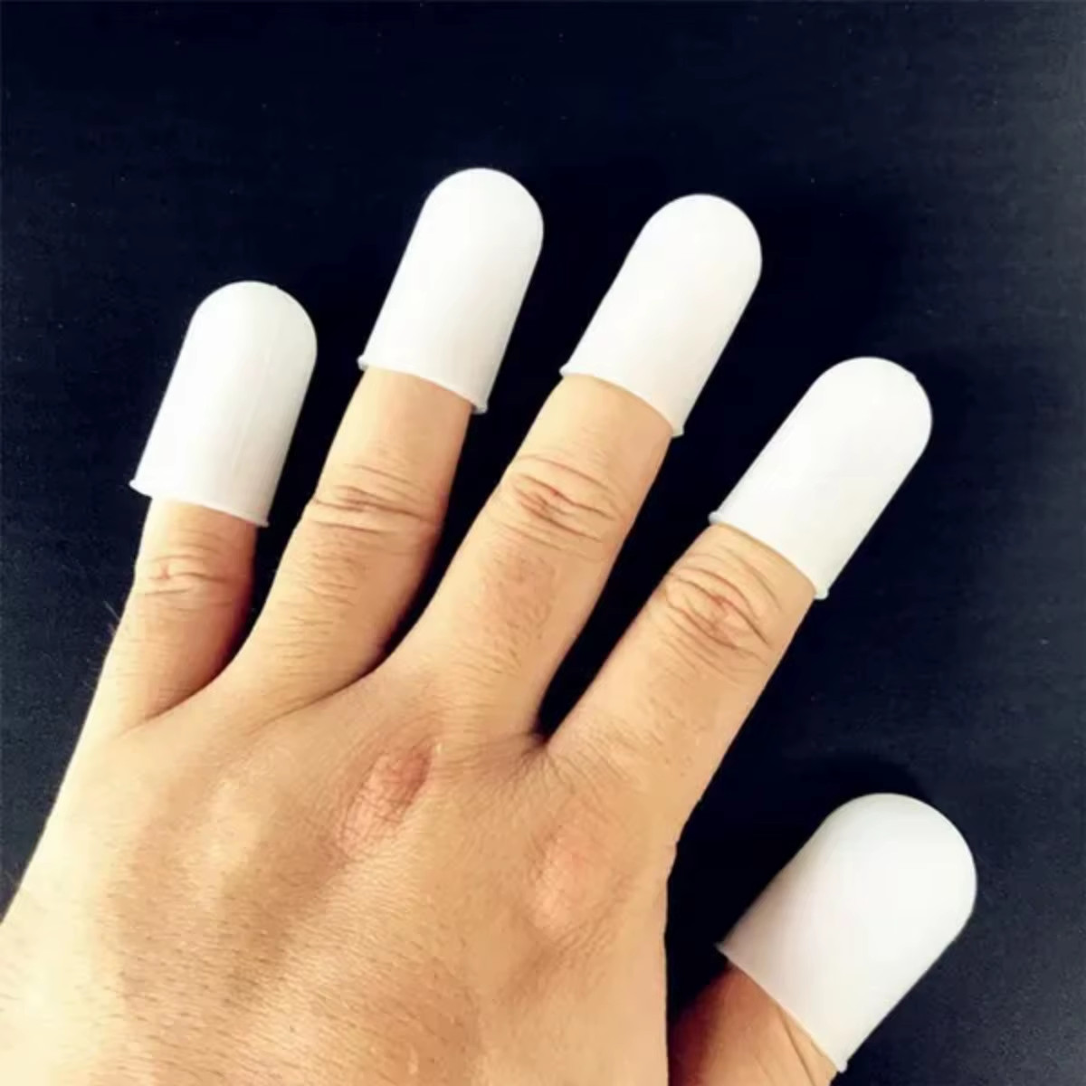 5Pcs Silicone Finger Protector Finger Caps High Temperature Resistant Anti-Slip
