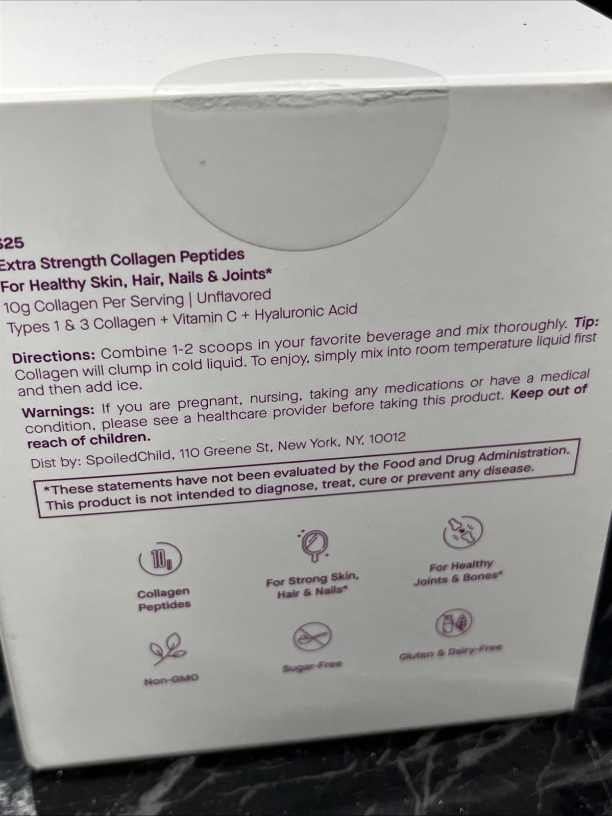 Spoiled Child S25 Extra Strength Collagen Peptides Powder 8.8oz Unflavored NEW