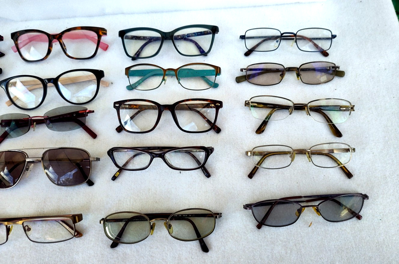 Lot of 30 Eyeglasses Frames Branded Vintage & Modern Men Women Vanhusen Halston