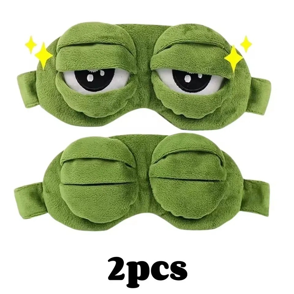 Funny 3D Frog Cute Sleeping Eye Mask Blindfold Travel Sleep Masks Soft Eye Cover