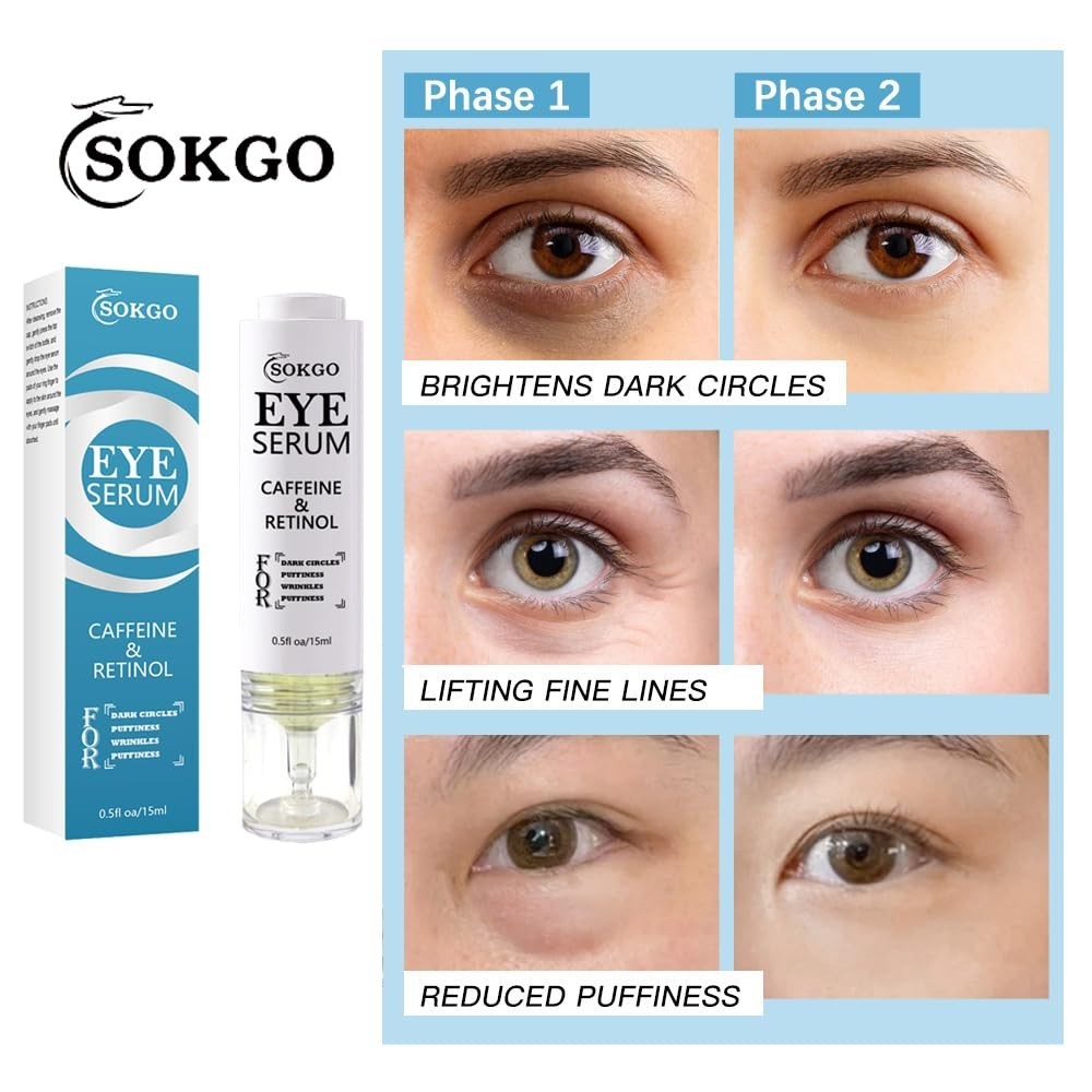 Caffeine Eye Serum Retinol Eye Firming Serum for Dark Circles and Puffiness A…