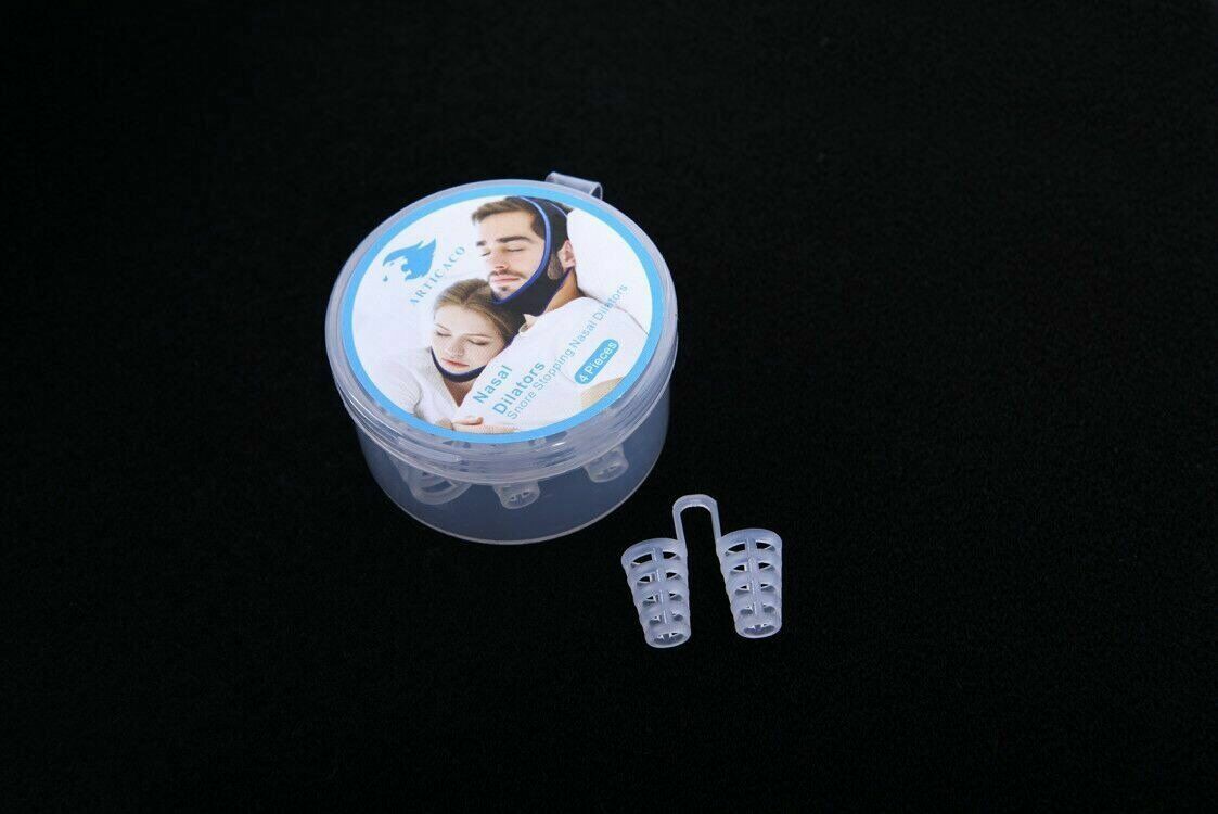 Anti Snoring Chin Strap Kit Sleep Aid Includes Nasal Strip Nose Dilators Strap
