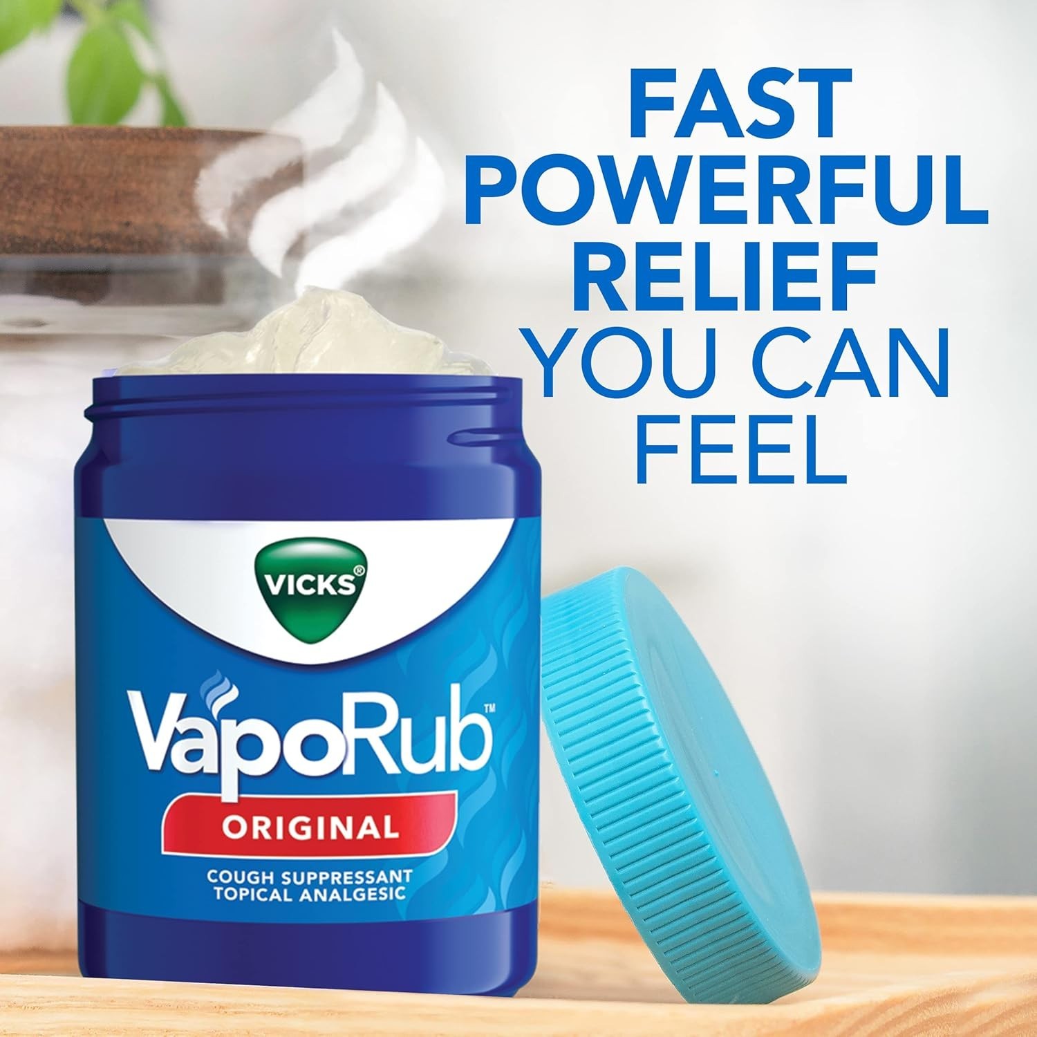 Vicks VapoRub, Original, Cough Suppressant, Topical Chest Rub & Analgesic Ointme