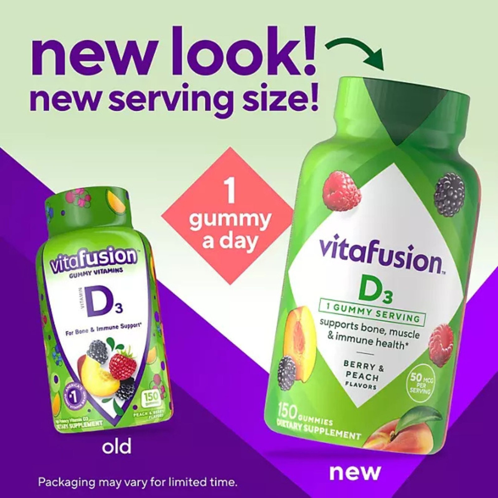 Vitafusion D3 50mcg 150ct Gummies 4 Pack – New Exp 04/2026