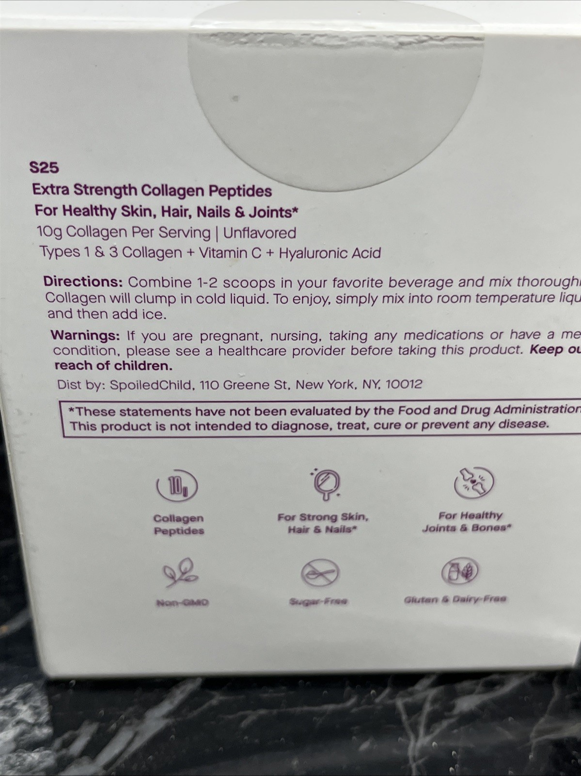 Spoiled Child S25 Extra Strength Collagen Peptides Powder 8.8oz Unflavored NEW
