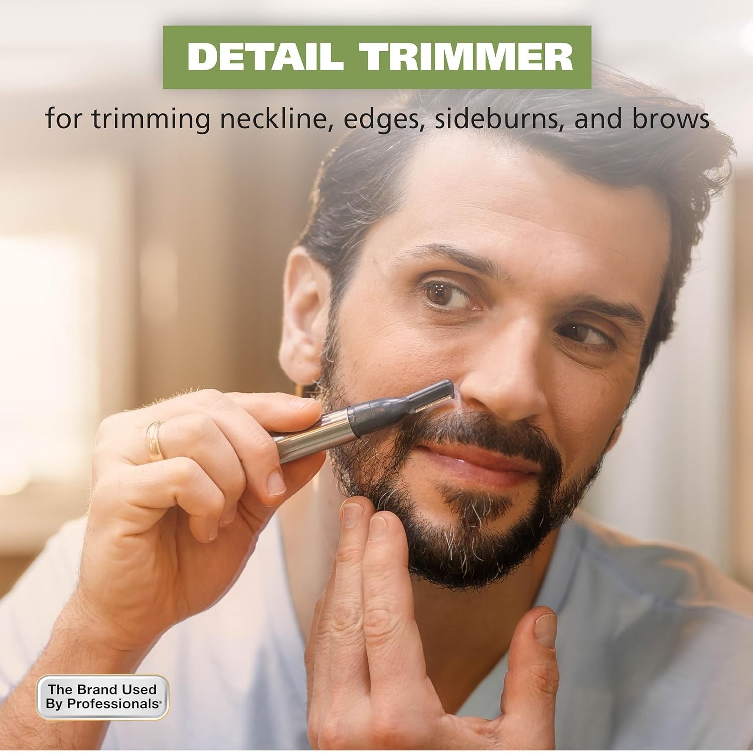Wahl Micro Groomsman Battery Personal Trimmer for Hygienic Grooming with Rinseab