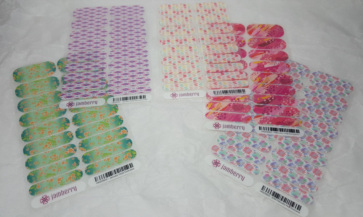 Jamberry Nail Wraps HOST EXCLUSIVE DESIGNS Buyer Choice Full Sheets New Package