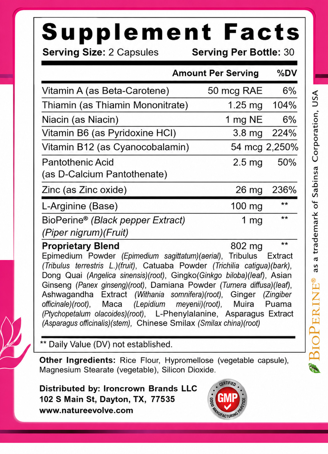 Nature Evolve Female Enhancement Boost Libido 900mg 60 Capsules