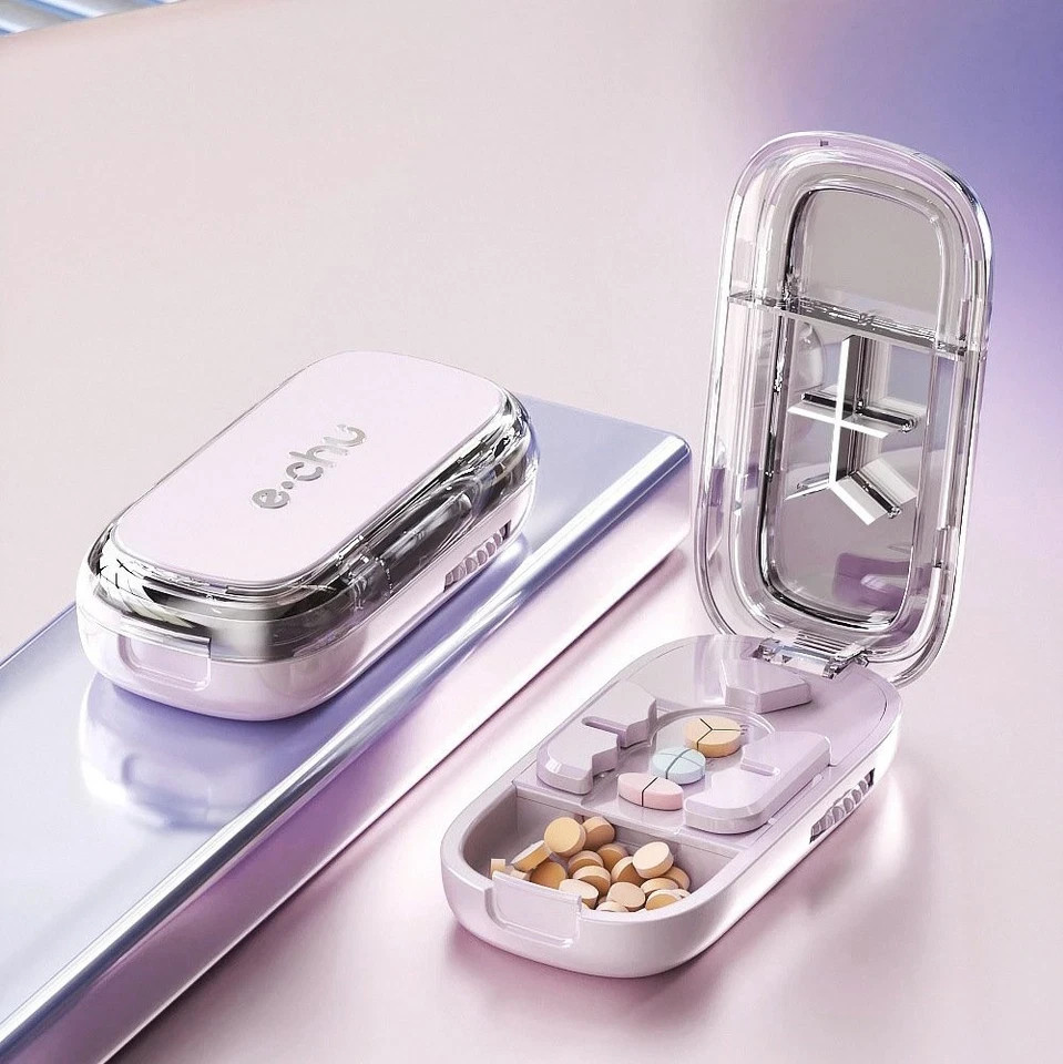 2/3/4-in-1 Pill Cutter Box Food Grade Adjustable Pill Cutter Precise Cutting
