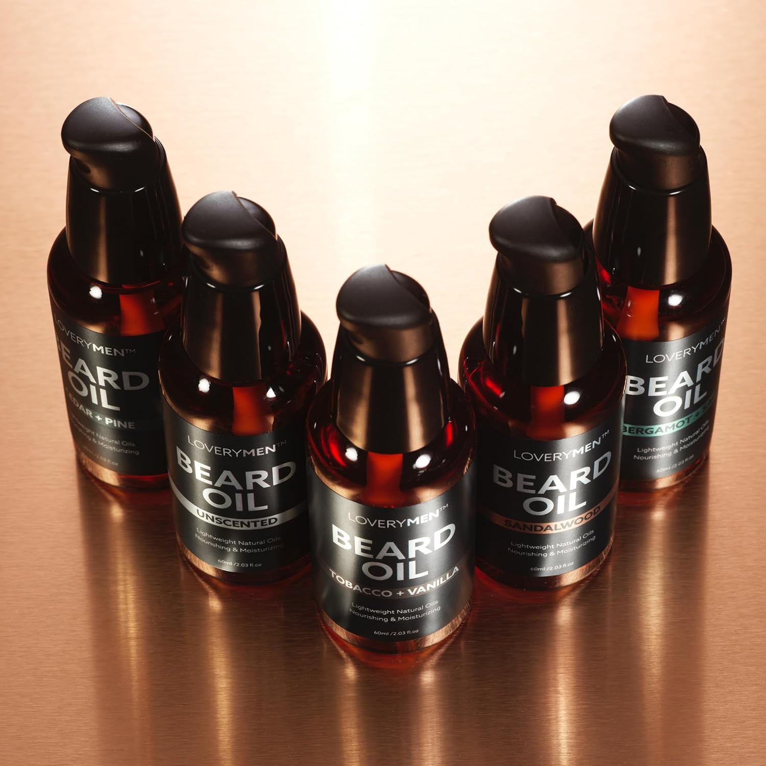 Deluxe Beard Oil for Men – Sandalwood, Tobacco Vanilla, Bergamot Sage, Cedar Pin