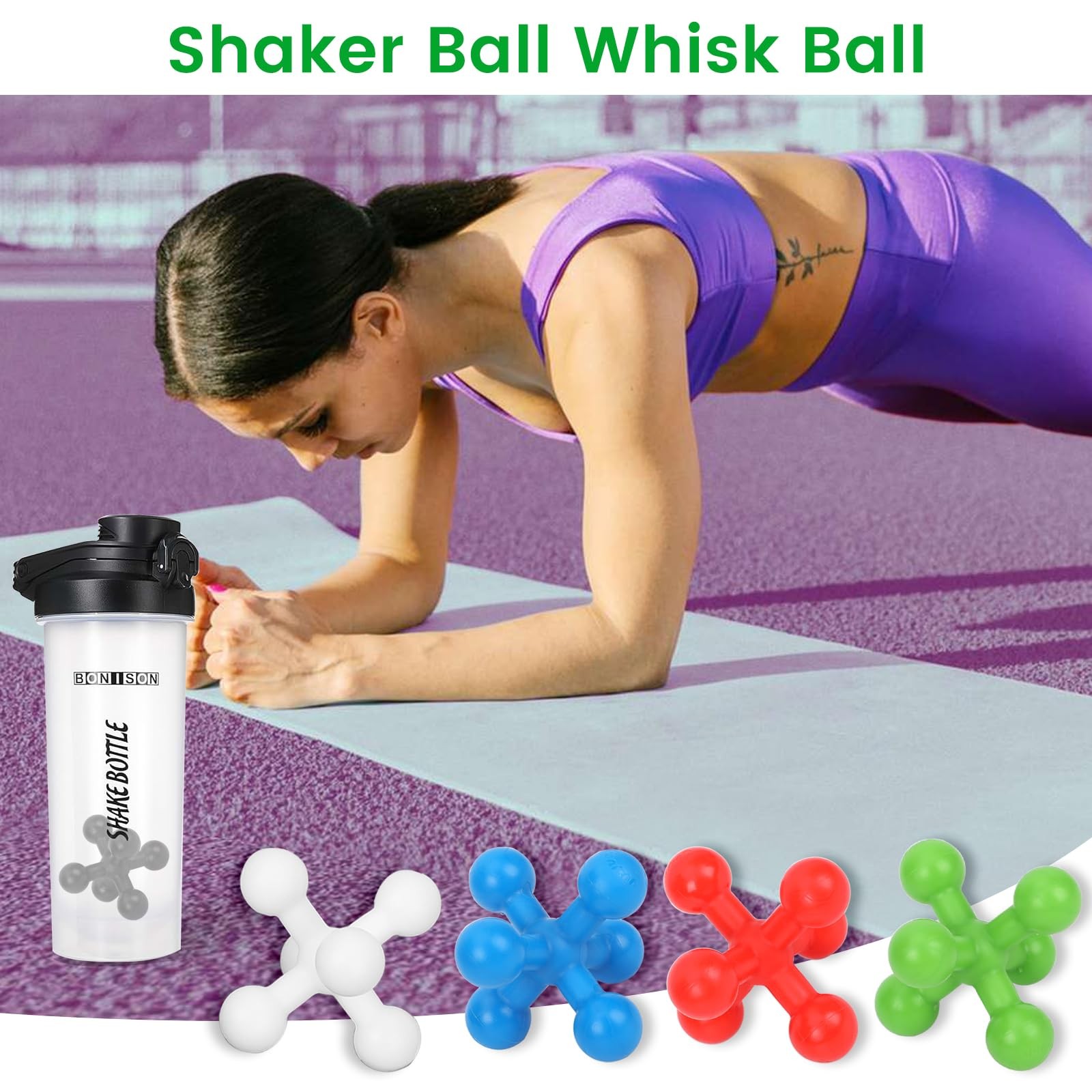 Hydro2Go Shaker Ball 5-Pack, BPA-Free Food Grade Plastic Replacement Mixing Ball