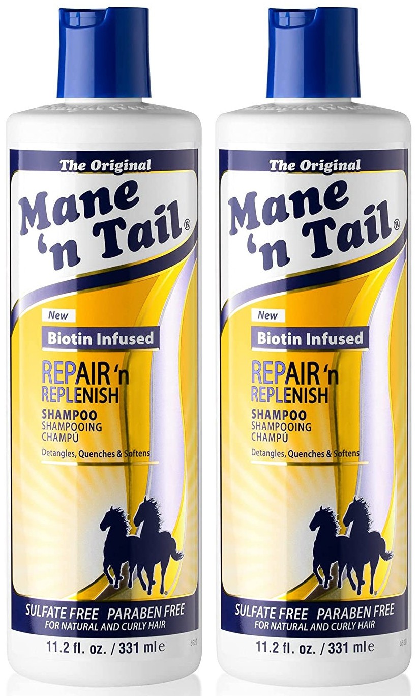 Mane ‘n Tail Biotin Infused Repair ‘n Replenish Shampoo, 11.2 oz (2 Pack)