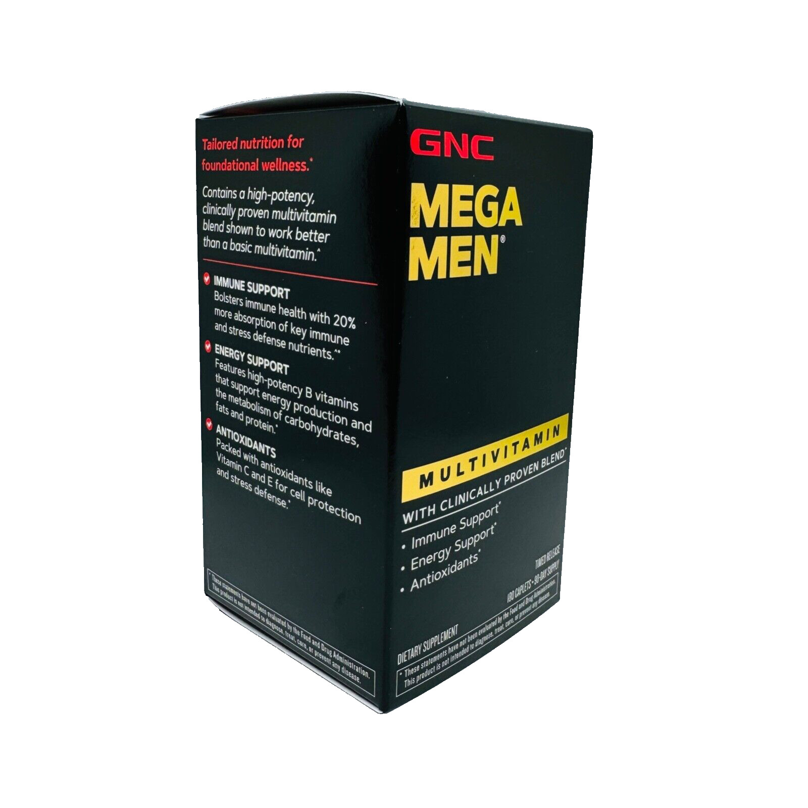 GNC Mega Men Vitamin 180 Caplets Free Shipping Expiry 03/2027