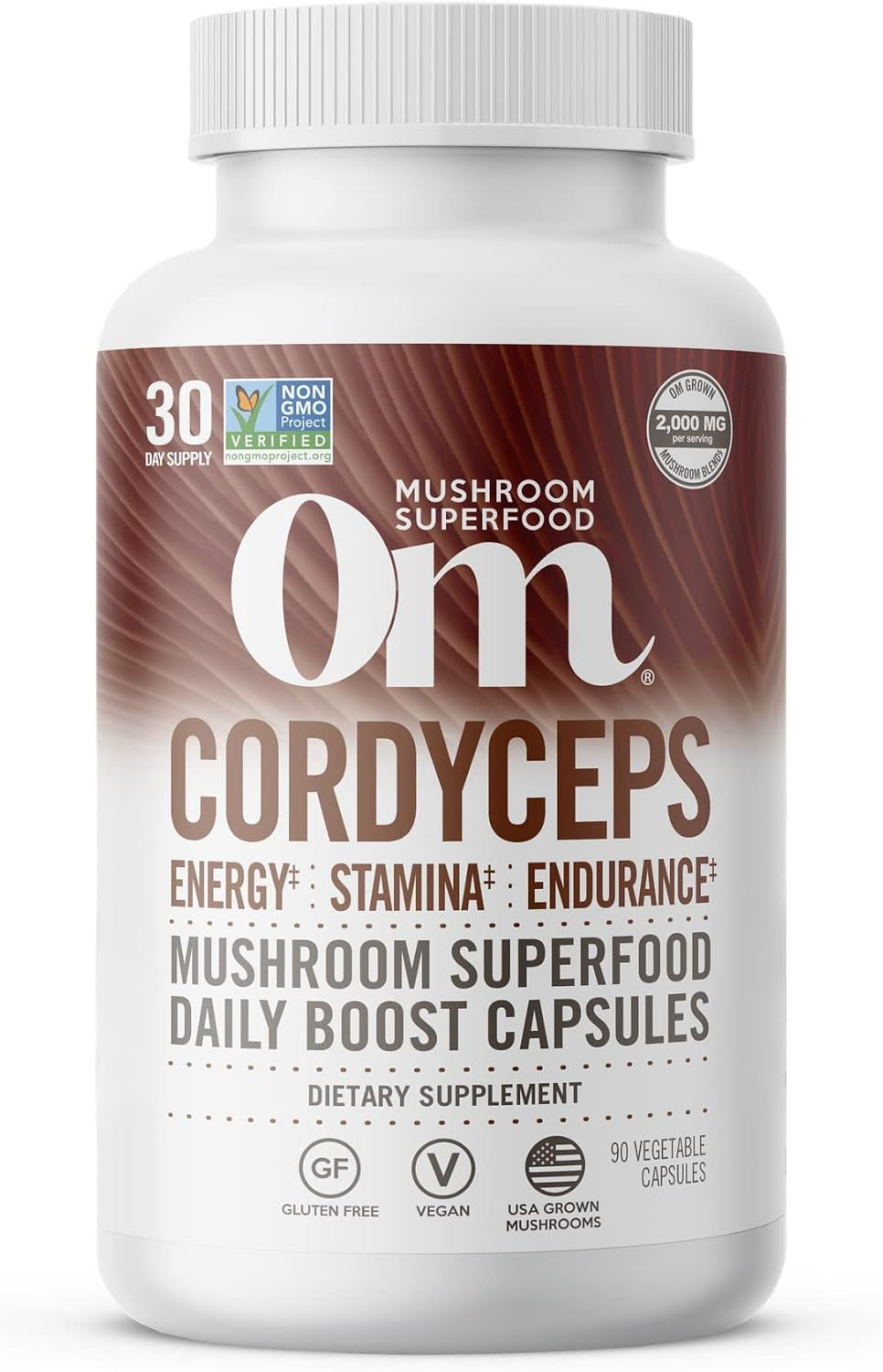 OM MUSHROOM SUPERFOOD Cordyceps Mushroom Capsules Superfood Supplement, 90 Count