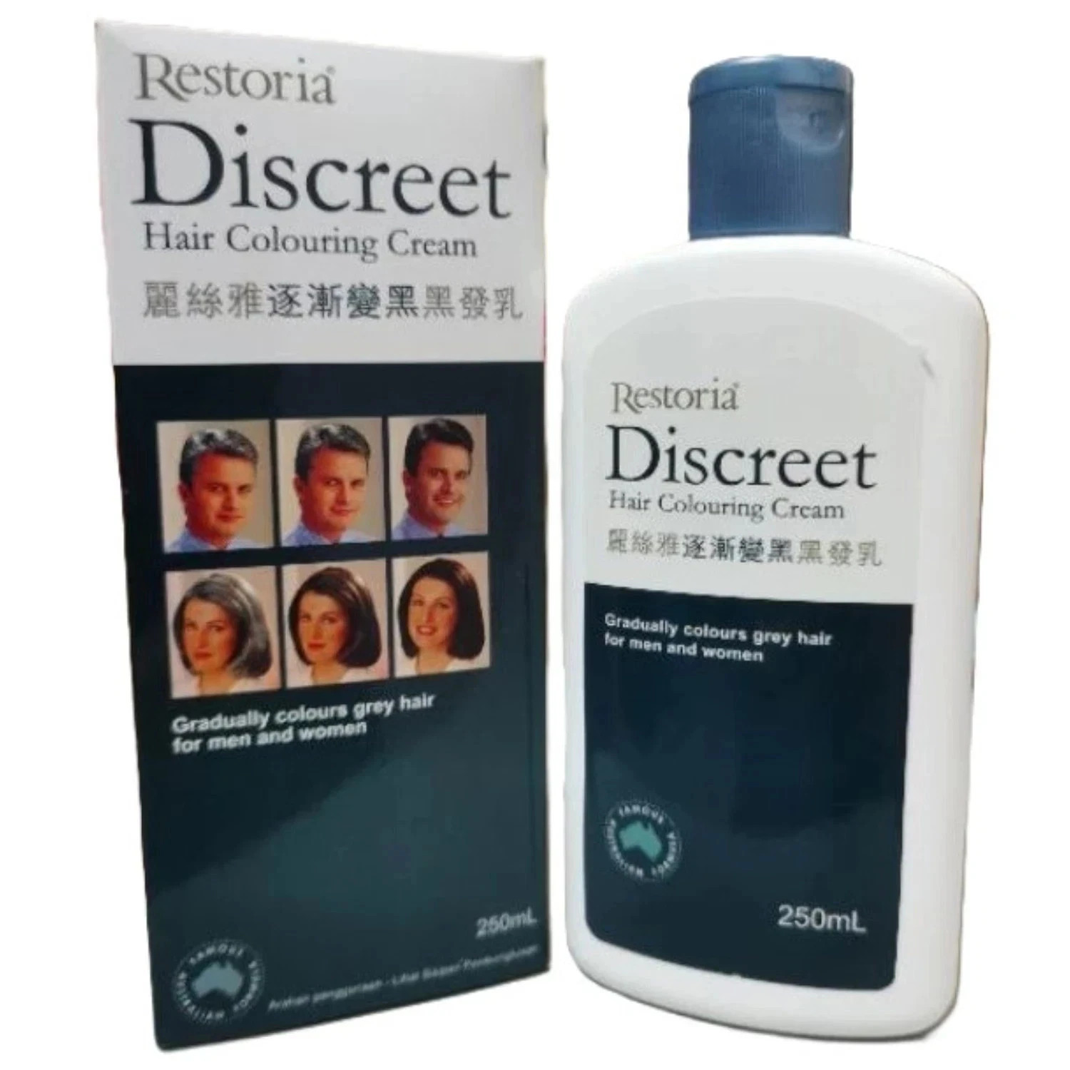 Restoria Discreet Hair Cream 250ml – Grey Hair Reversal & Natural Color Restore